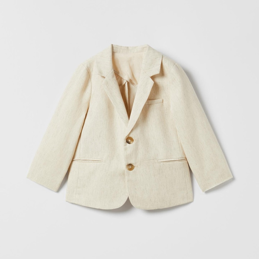 Zara suit jacket with lapel collar and long sleeves size 2-3 years
